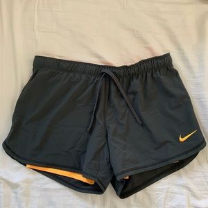 Nike Dri-Fit Running shorts, gray/orange